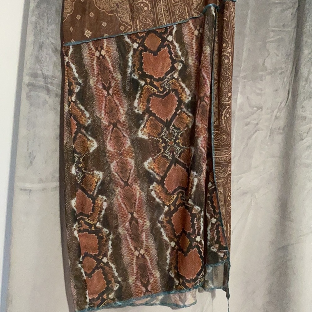Brown Snake Mesh Dresss - Picture 3 of 5